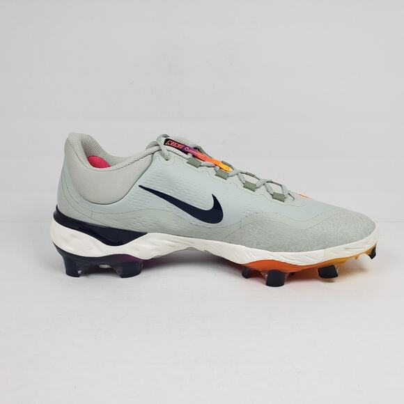Nike Alpha Huarache El 4 LW MCS NRG Mens Size 16 Silver Orange Baseball Cleats main image 12